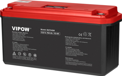 Bateri LiFePO4 VIPOW BAT0498, 12.8V, 150Ah, me Bluetooth