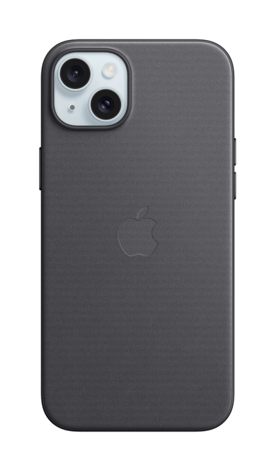 Маска Apple за iPhone 15 Plus FineWoven Case со MagSafe, Black