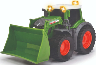 Lodër traktor Dickie Toys Fendt Cable Tractor, me telekomandë me kabllo, drita dhe tinguj, jeshil