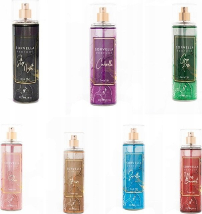 Sprej trupi Sorvella Secretlia Body Mist, 200 ml, erë lulesh, blu