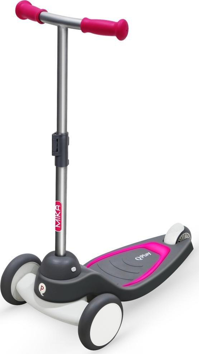 Trotinet Qplay Mika, 3 rrota, LED, rozë