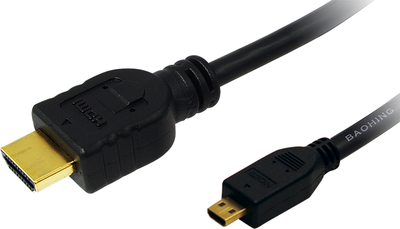 Kabllo Micro HDMI në HDMI LogiLink CH0030, 1m, 4K, e zezë