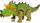 Lodër dinosauri Leantoys Triceratops, me bateri, me drita, jeshile