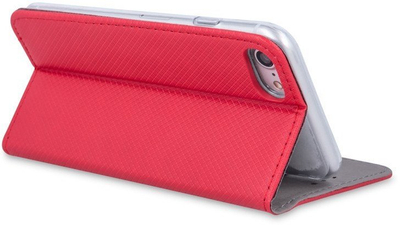 Këllëf magnetik për telefon Motorola Moto G15, me kapak anësor, i kuq