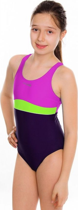 Kostum banje për vajza Aqua-speed Emily Junior, njëpjesësh, rozë vjollcë