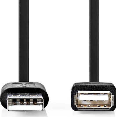 Kabllo USB Nedis CCGL60010BK10, USB 2.0, 1m, e zezë