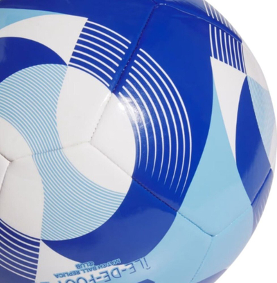 Top futbolli adidas Olympics 24 Club IW6328, madhësia 5, për bar natyral, blu