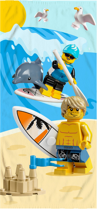 Peshqir plazhi LEGO Beach Towel 109896, pambuk, me shum ngjyra