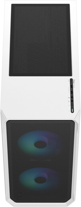 Kasë kompjuteri Fractal Design Focus 2 RGB White TG Clear Tint