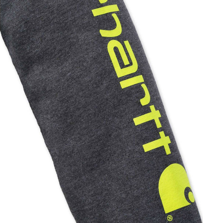 Bluzë me kapuç Carhartt K288 Logo, pambuk poliester, për burra, Carbon Heather