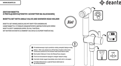 Set i rubinetave Deante Bidetta, 3në1