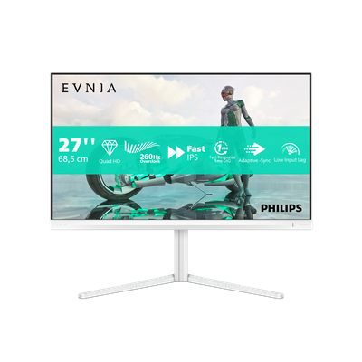 Monitor Philips Evnia 27M2N3501PA, 27", 2560 x 1440, i bardhë