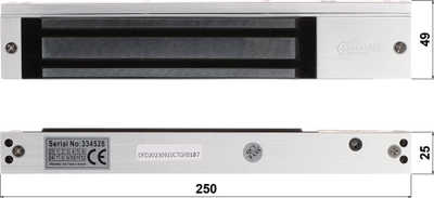 Bllokues elektromagnetik Dahua ASF280A-V1, për dyer sigurie, metalik