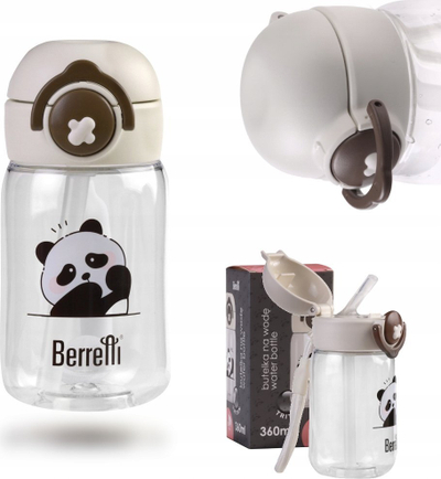 Shishe uji për fëmijë Berretti BR-0220, 360ml, me pipëz, transparente