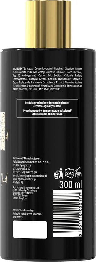 Xhel dushi Apis Mystic Oud, hidratues, 300ml, i zi