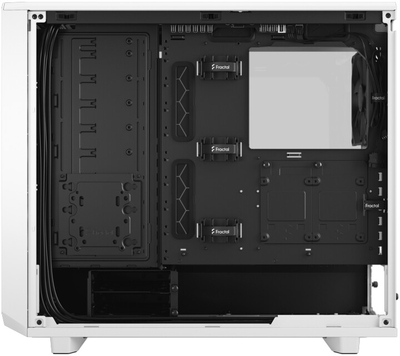 Kasë kompjuteri Fractal Design Meshify 2, me panel anësor transparent, e bardhë / zezë