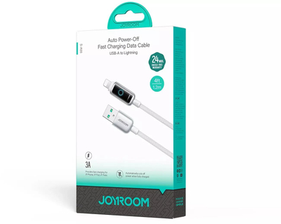 Kабел USB Џојрум S-CL020A, USB A во Лајтнинг, 3A, 1.2m, бел