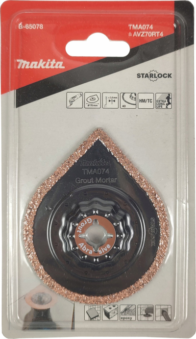 Pllakë slipimi Makita TMA074, 70mm, Starlock, ngjyrë bronzi
