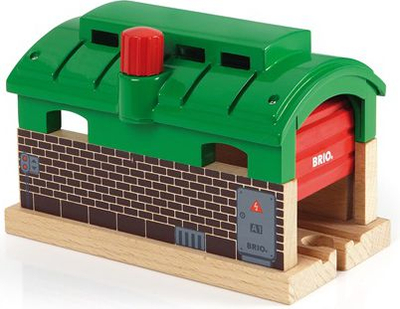 Lodër Brio World Garazh për trena 33574, 16,3 × 8,1 × 10,4 cm, druri FSC, shumëngjyrëshe