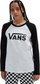 Bluzë për femra Vans Regular Fit, e zezë/bardhë