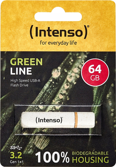 USB Intenso Green Line 64GB, USB 3.2 Gen 1, bezhë kafe