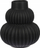 Vazo dekorative H&amp;S Collection Black, qeramike, 17 cm, e zezë