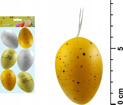 Vezë zbukuruese Pashkësh MFP, plastike 6 cm, set me 6 copë, me shumë ngjyra