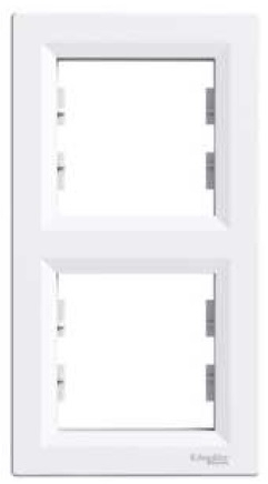 Kornizë Schneider Electric Double Asphora, IP20, e bardhë