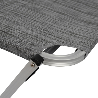 Shezllon profesional alumini, 60×195×30 cm (HM5071.10), gri