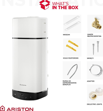 Pompe nxehtësie për ujë Ariston NUOS PLUS S2, 80L, Wi-Fi, e bardhë