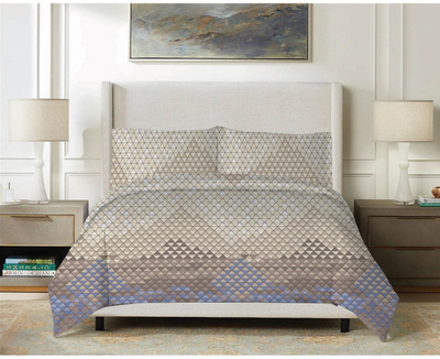 Set shtrati Matex Satin Exclusive, 140x200 cm, motiv gjeometrik, bezhë