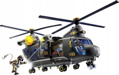 Lodër helikopter policor Playmobil 71149 Tactical Police Twin Prop, me figurina, shumëngjyrësh
