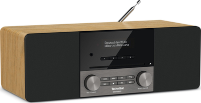 Radio CD TechniSat DIGITRADIO 3, DAB+, Bluetooth, ngjyrë e zezë me dru