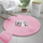 Tapet rrumbullak Strado Round Rug Rabbit, 140x140, antialergjik, rozë SakuraPink