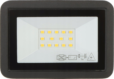 Projektor LED pa markë 10W, 800 lm, IP65, 4000K, i zi