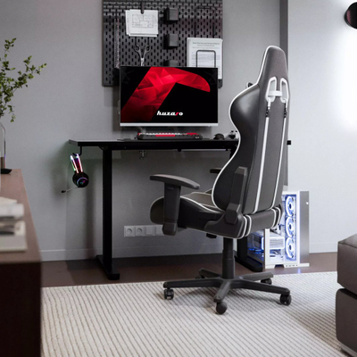Tavolinë gaming Huzaro Hero 8.1, rregullim elektrik i lartësisë, 120 x 60 cm, e zezë