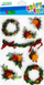 Stickerë 3D dekorativë Craft with Fun, 8 copë, motive krishtlindjesh, shumëngjyrësh