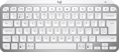 Tastierë pa tela Logitech MX Keys Mini, kompakte, Bluetooth, gri e çelët