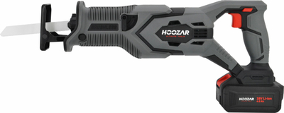 Sharrë reciproke pa kabllo Hoozar JS10BL, brushless 18V, bateri 4.0Ah Li-ion, gri e zezë