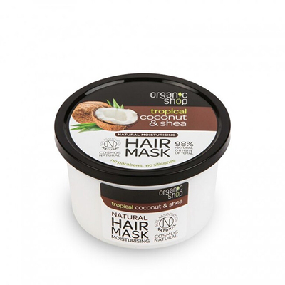 Maskë për flokë Organic Shop Tropical Coconut with Shea Butter, 250 ml