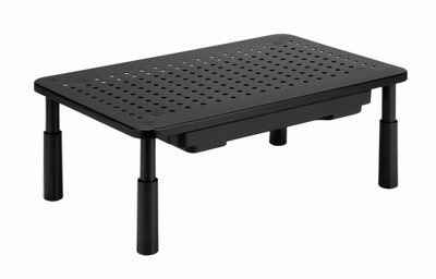 Bazament monitori Gembird Adjustable Monitor Stand With Drawer, i rregullueshëm, me sirtar, i zi