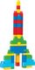 Set Mega Bloks First Builders - Blue Bag, 80 elemente