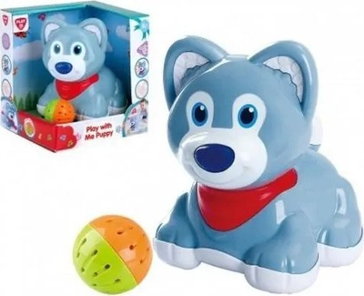 Loje qenush interaktiv Playgo Play with Me Puppy, me top, blu