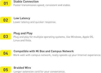 Adapter rrjeti Baseus WKQX000202, USB A në RJ45, 1000Mbps, i zi