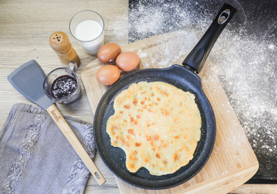 Tigan për palaçinka Berretti Tivano, 24 cm, i përshtatshëm për induksion, i zi