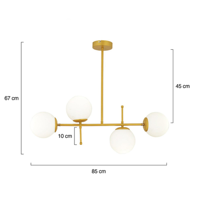 Llambë tavani 4-spot 85×67 cm (HM7411.02)