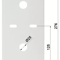 Pllakë montimi Bira BM-130X280 ECO, për kamera sigurie, metalike, e bardhë