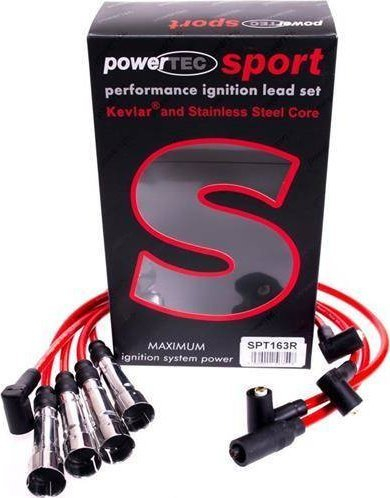 Kabllo ndezjeje PowerTEC Sport, silikon 8mm, për SEAT SKODA VW 84-03, e kuqe