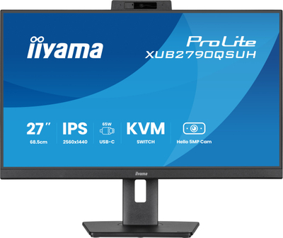 Monitor Iiyama ProLite XUB2790QSUH-B2, 27\", QHD 2560 x 1440, i zi