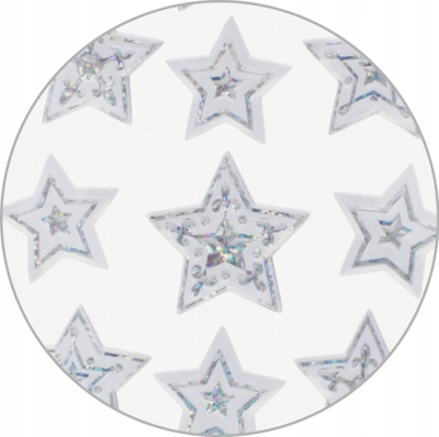 Ngjitësa dekorativë Craft with Fun Christmas Stickers Convex Stars, yje 3D, për Krishtlindje